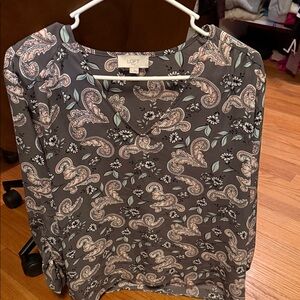 LOFT Multicolor Paisley Top